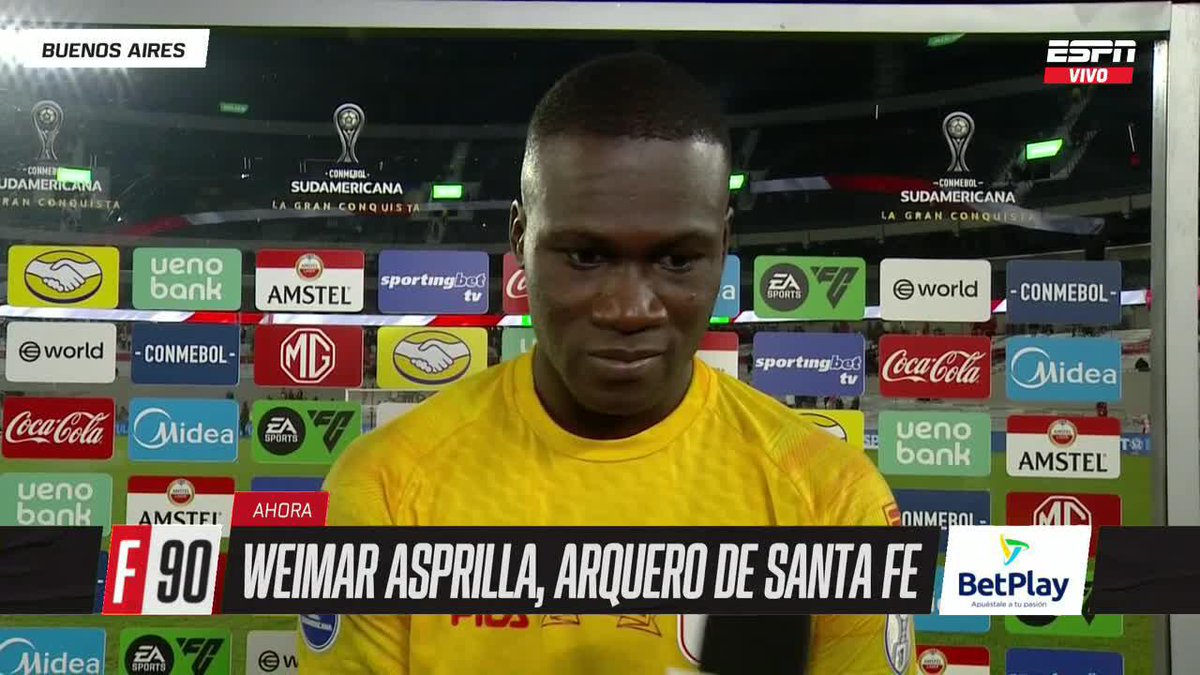 🙏 "Dios me había hablado y HOY ERA MI MOMENTO" 🦸 Weimar Asprilla, el héroe del Independiente Santa Fe en la eliminación de River Plate en el Monumental de Buenos Aires por la CONMEBOL Sudamericana ▶️ No te pierdas #ESPNF90Colombia en el Plan Premium de #DisneyPlus