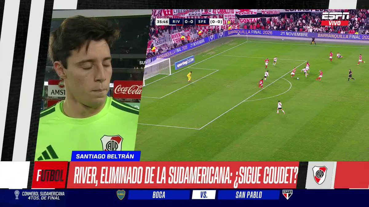 🗣️SANTIAGO BELTRÁN: "Lo vamos a dar vuelta y el final de año va a ser MUY BUENO: tiene que ser SÍ O SÍ CON COUDET, él tiene una frase: "ÉL te acompaña hasta el CEMENTERIO y entra, NOSOTROS ENTRAMOS CON ÉL". Merecimos más, NO merecimos llegar a los penales. Son 50 y 50. Es el momento más difícil como jugador para atravesar y a mí me toca a mis 21 años".
