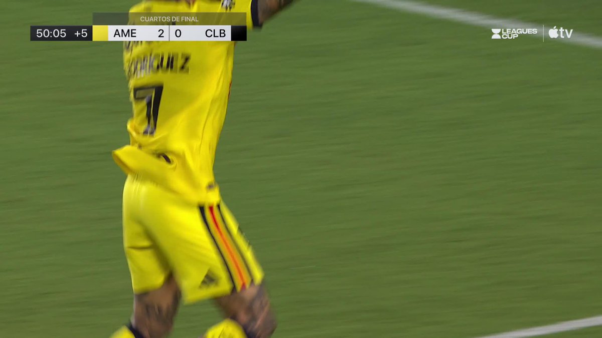 ¡El Rayito cómo truena! 🔥👏 Brian Rodríguez hace un jugadón individual y pone el 2-0 para el Club América. 🦅 #LMXLC2026 | #AME | #CF Ve la Leagues Cup 2026 en vivo en ImagenTVDeportes y Apple TV.