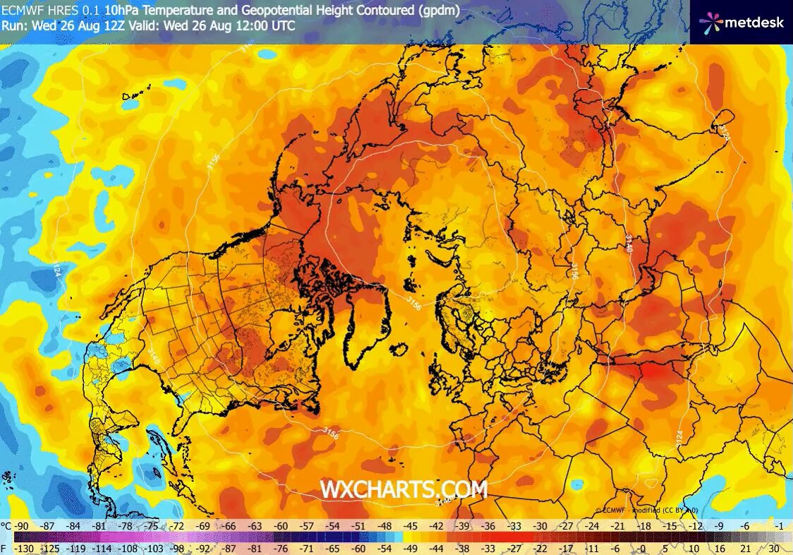 🔵¡YA VIENE EL #VórticePolar! 🥶A partir de septiembre, el frío incrementará dentro de una extensa circulación ciclónica, regresando el Vórtice Polar 🔄Cuando la circulación se fortalece, el frío aumenta dentro del ártico, pero si se debilita se desplaza al sur y puede llegar a México ⚠️¿Cuándo podemos sentir sus primeros efectos? Tentativamente hasta octubre, pero no se preocupen que en septiembre ya tendremos a los primeros frentes con intensas lluvias y gradual descenso térmico con sus masas polares... En el video, la zona azul en el Ártico es donde se detecta la formación del vórtice con temperaturas más frías...⬇