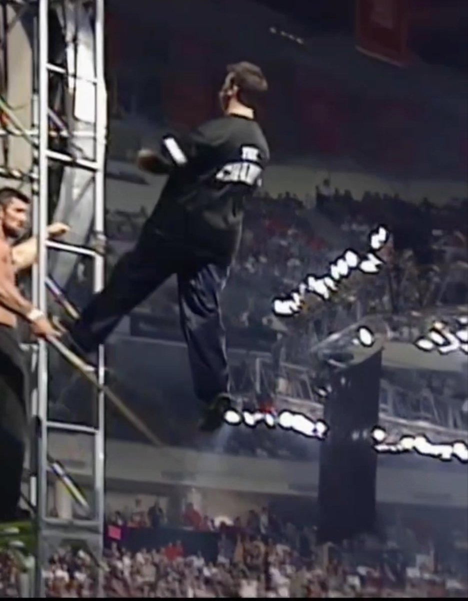 On this day 26 years ago, Shane McMahon took one of the most unreal falls in WWE history falling off the stage at 50 FEET. Shane Mcmahon will always be famous for moments like this man🔥 (2000)