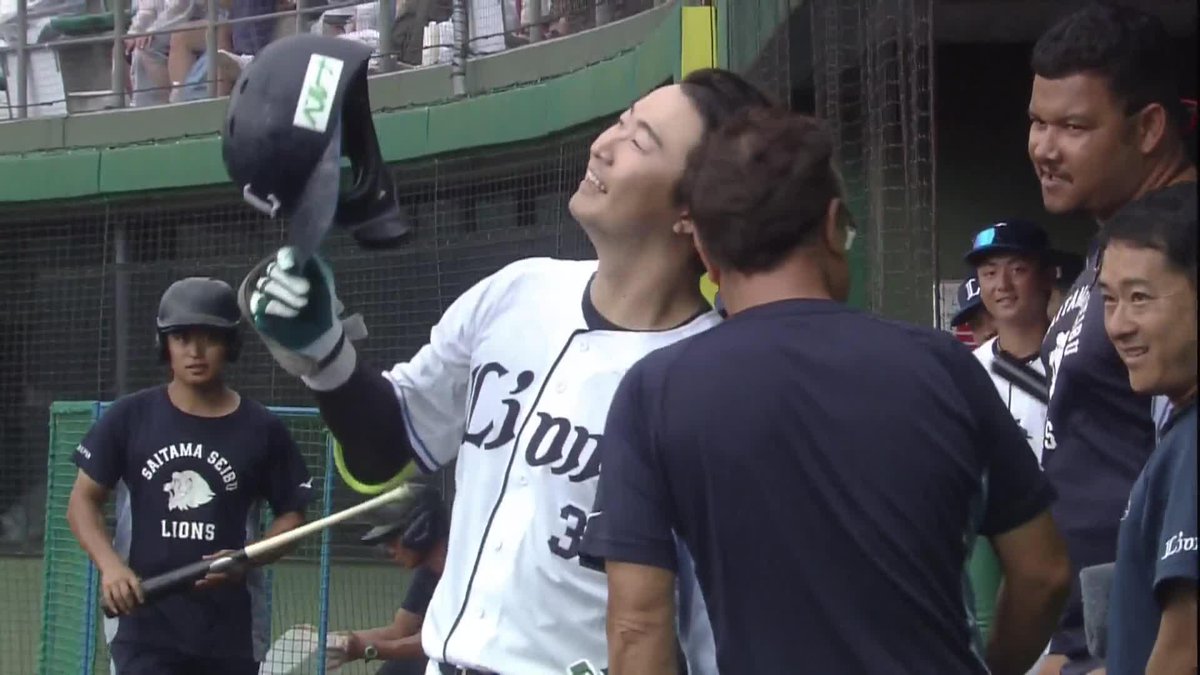 迷いなく振り抜いた 山村崇嘉 ファーム2号弾 ベンチのお出迎えに頭をコツン ⚾️西武×楽天（ファーム） #seibulions #だったらDAZN