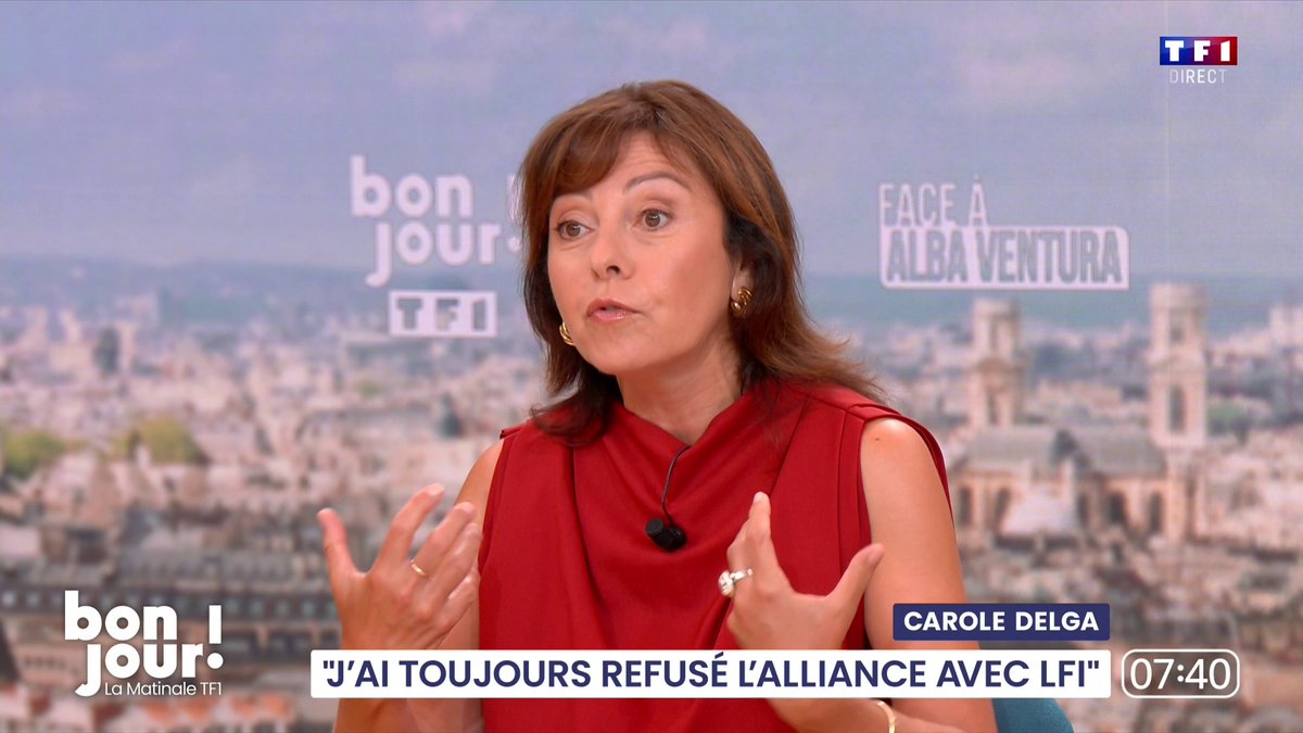 🔴🗣️ "Ce que souhaitent absolument les Français, c'est éviter un duel Marine Le Pen contre Jean-Luc Mélenchon (...) Nous devons nous rassembler derrière Raphaël Glucksmann" : Carole Delga #FaceÀAlbaVentura cc Alba Ventura ⬇️
