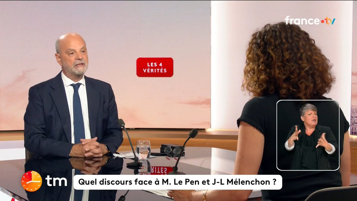 🗣️ "Edouard Philippe fait partie des gens tout à fait digne de la fonction." 🔴 Jean-Michel Blanquer, ex-ministre de l'Éducation nationale, admet qu'il est "possible" qu'il soutienne Edouard Philippe à l'élection présidentielle. #Les4Vérités