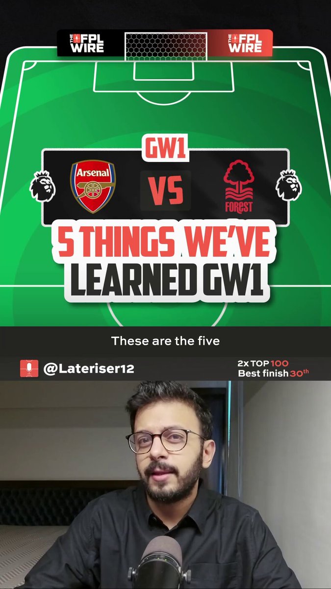 Things we learnt in FPL - Gameweek 1