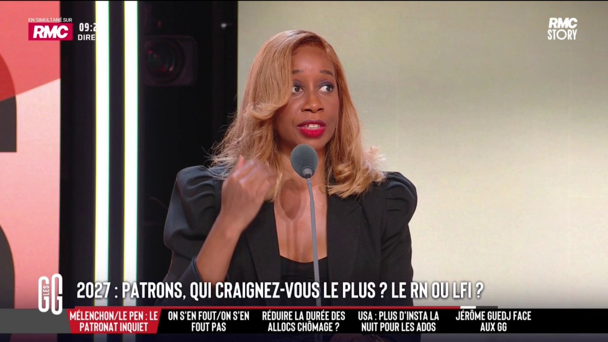 💥 Chefs d’entreprise, artisans, commerçants… qui craignez-vous le plus ? Le Pen ou Mélenchon ? 🗣️ Joëlle Dago-Serry : "LFI, ils n'avancent pas masqués. Chez le RN, c'est flou. C'est libéral ou pas libéral ? On sait toujours pas. Il faut trancher à un moment." #GGRMC