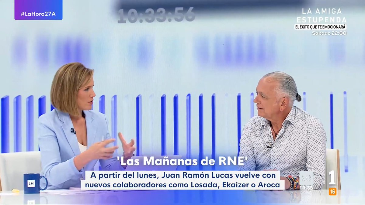 🗣️ Juan Ramón Lucas 🐴 ha hablado en La Hora de La 1 de la NUEVA TEMPORADA de Las Mañanas de RNE. 📻 Elvira Lindo, InésHernand o Bob Pop, entre los colaboradores del magacín.