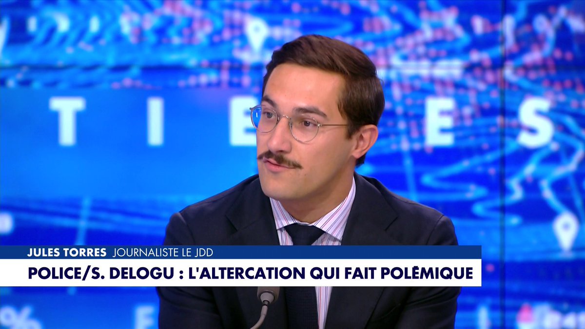 Jules Torres revient sur la polémique entre Sébastien Delogu et la police : «LFI est un parti incubateur de députés racailles»,dans #100Frontières Toute l'info est à retrouver sur