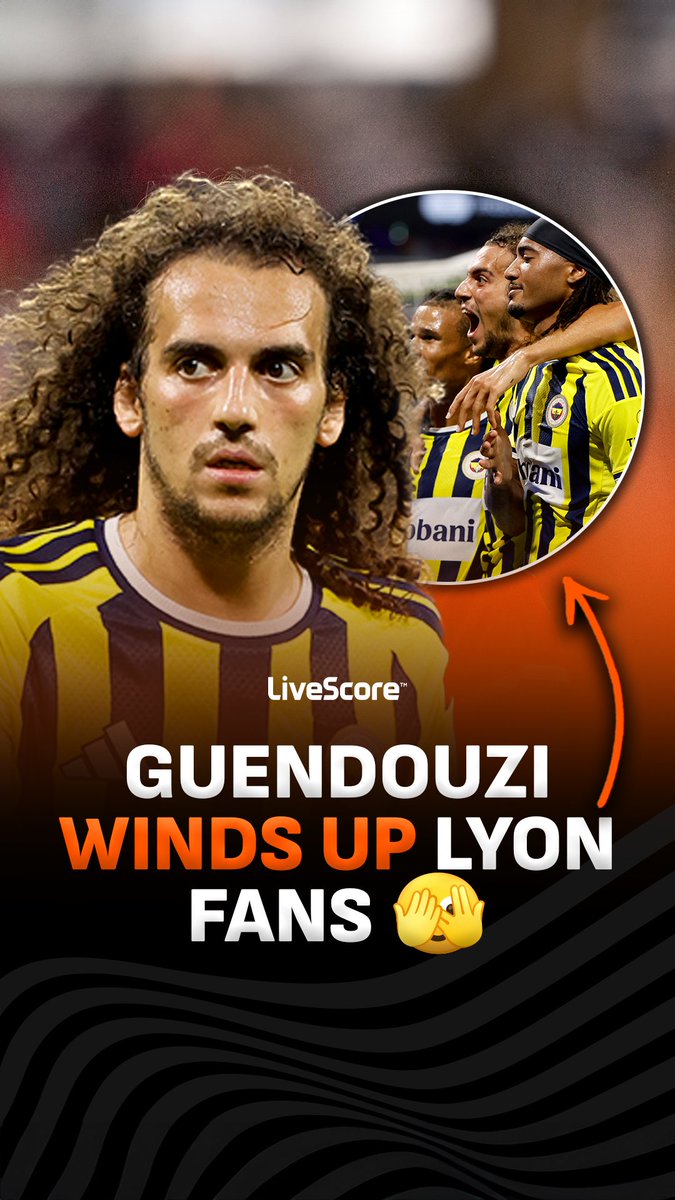 Guendouzi took ragebaiting to the MAX after Fenerbahçe beat Lyon to qualify for the Champions League 🫣 The former Marseille midfielder showing the Choc Des Olympiques rivalry runs deep ⚔️