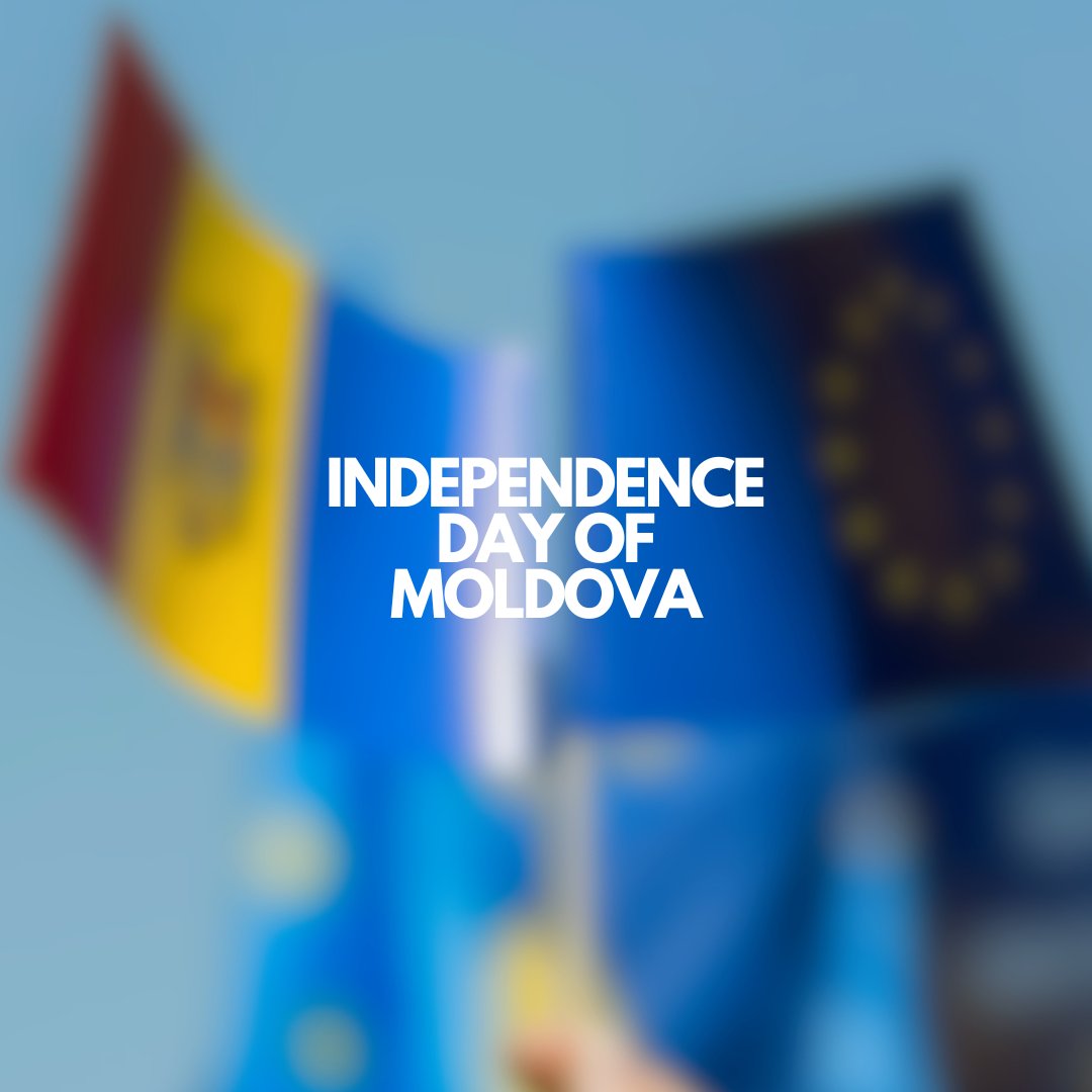 Happy Independence Day Moldova! 🇪🇺🇲🇩 Today we celebrate the strength of the people of Moldova as we build our European future together. La mulți ani de Ziua Independenței, Moldova!