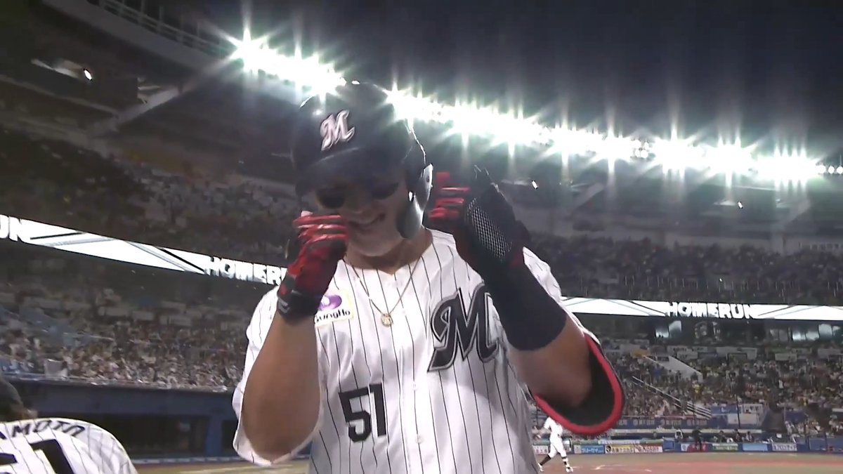 グッチ、航たん、やーまぐっち!🥹 これが幕張のスラッガー!💪 千葉ロッテ 山口航輝 選手の今シーズン第25号ソロホームラン!🌈