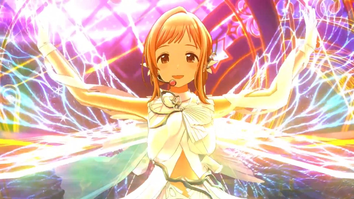 【Uka,衣装復刻登場中!】 『Shower of light』3DMVで【プリュムラームインセット(Uka)】を着用したイルミネメンバーをセンターに編成すると、特別な演出が発生しますよ~✨