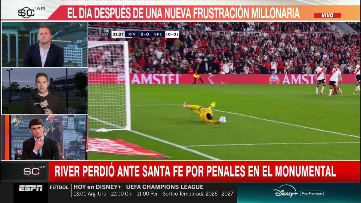 ‼️ "HOY VA A SER EL ÚLTIMO DÍA DE EDUARDO COUDET COMO TÉCNICO DE RIVER", informa Juan Patricio Balbi un día después de la eliminación del Millonario de la CONMEBOL #Sudamericana ante Independiente Santa Fe. 📺 #SportsCenter | #DisneyPlus Plan Premium