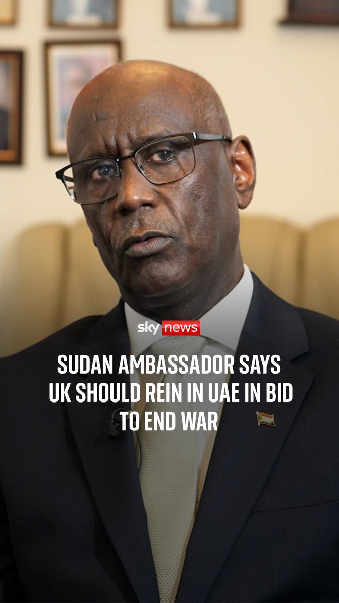 Sudan's ambassador to the UK has called on Britain to rein in the United Arab Emirates over its alleged support for the RSF militia fuelling the country's devastating civil war. The Sudan diaspora accuse outside powers of fuelling civil war as evidence mounts against the UAE