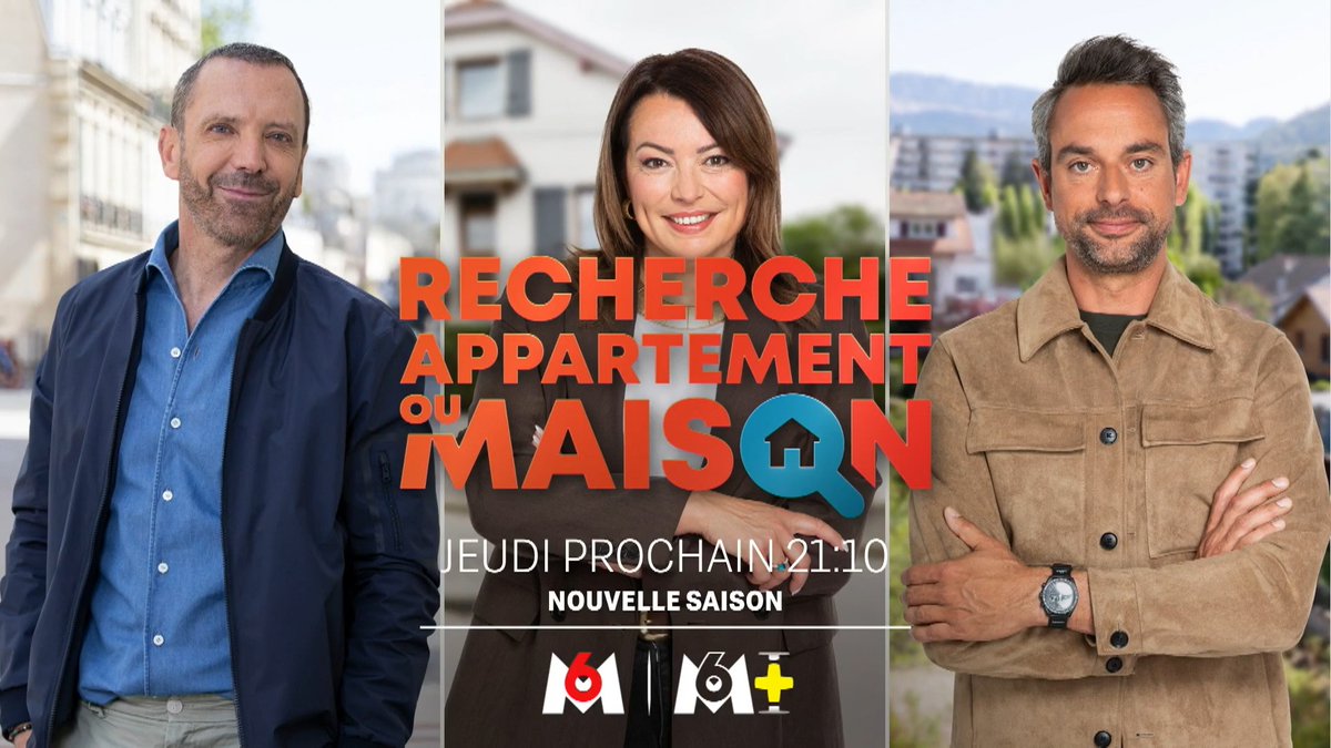 Recherche Appartement ou Maison est enfin de retour 😍 Un duo emblématique, un nouvel expert immobilier, une mission : trouver le logement idéal ! 🏠 #RAM, jeudi prochain à 21:10 sur M6 et en streaming sur M6+