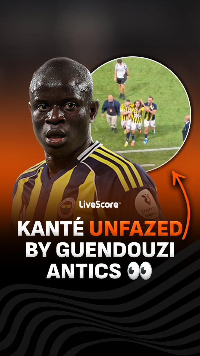 After Fenerbahçe’s win against Lyon, all hell broke loose thanks to Mattéo Guendouzi’s antics, but N’Golo Kanté made sure not to get involved 🥹 Another reason why you can’t hate him ❤️