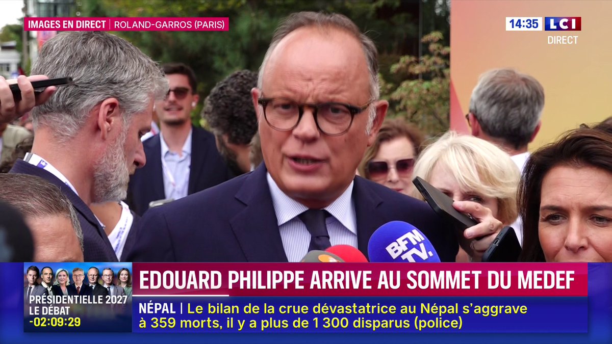 🗣️ "Pour rendre la France plus prospère, on a besoin de créer des richesses. Cela passe par des comptes en ordre, moins de dépenses, une réforme des retraites fondée sur plus de travail et des entreprises libres de créer de la richesse." 💬 Édouard Philippe, au sommet du Medef