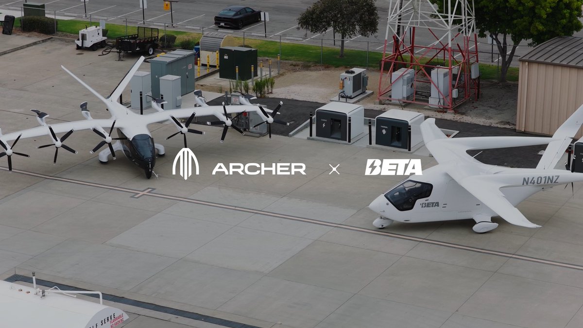 ⚡ Pair of Aces ⚡ Archer and BETA Technologies are working together to lead the ACES charging infrastructure consortium bringing the industry together with a plan to electrify up to 250 air taxi sites across the United States in the coming decade. The approach behind ACES is what makes this network viable in a way no single company could deliver alone. As founding launch partners, we'll work to bring additional infrastructure, OEM partners and capital into the network so the industry can scale together.