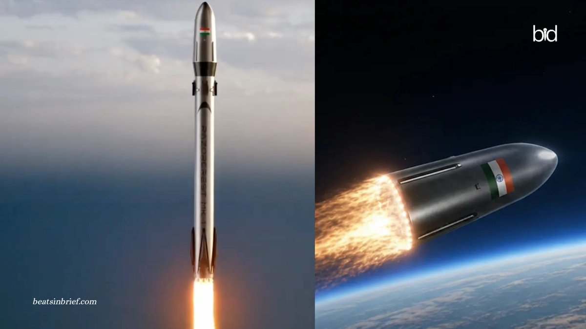 🚨 A Bengaluru rocket startup is chasing what SpaceX has not fully done | IN BRIEF 👇 An 🇮🇳 Indian startup is pursuing a goal few companies outside SpaceX have attempted: a fully reusable medium-lift rocket that recovers both stages. Bengaluru-based EtherealX is developing Razor Crest Mk-1. The company was founded in 2022 by Manu J. Nair, former ISRO scientist Shubhayu Sardar and aerospace engineer Prashant Sharma. Nair, 27, completed scientist-astronaut training under Project PoSSUM, a NASA-supported programme. His father served in the Indian Air Force. THE ROCKET > About 71 metres tall > About 24.8 tonnes to LEO in expendable mode and about 8 tonnes when fully reusable > Target launch cost of $350–$2,000 per kg, against Falcon 9 figures often cited near $2,700 per kg THE TECHNOLOGY > In-house Stallion and Pegasus engines using RP-1 and liquid oxygen > Booster and upper stage both designed for recovery THE BUSINESS > About $130 million in pre-flight launch MoUs, not completed missions > $20.5 million Series A led by TDK Ventures and BIG Capital > Valuation of about $80.5 million A demonstration flight is targeted as early as late 2027. The vehicle has not flown. Full two-stage reuse at this class remains unproven. Success would give India a medium-lift launcher and the global market another route to orbit.