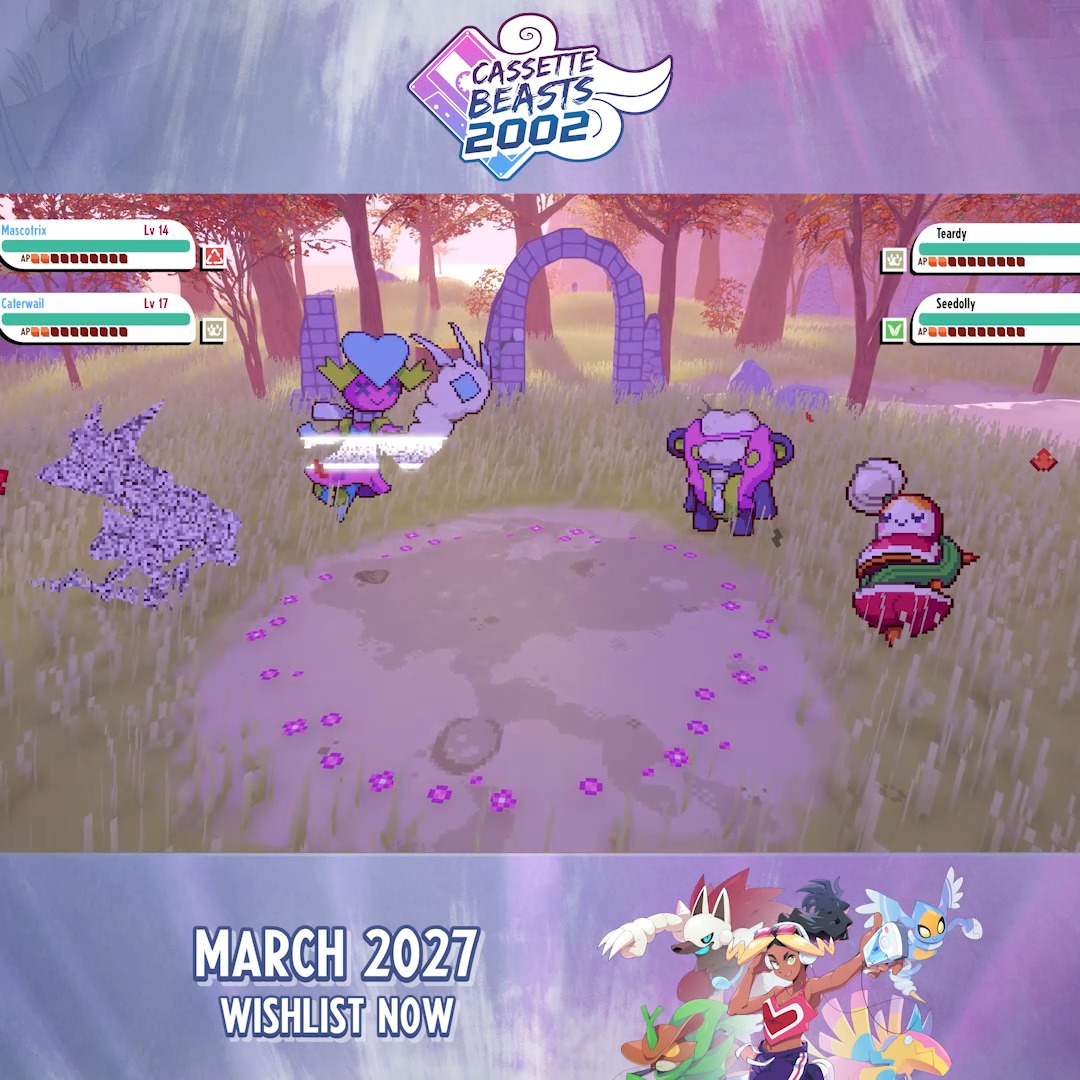 Hello from Gamescom! Here’s a brand new trailer for Cassette Beasts 2002, including: 📼 New characters you’ll be meeting! 📼 Our awesome voice cast! 📼 Our release window of MARCH 2027! Enjoy the trailer! We can’t wait for you all to jump in next March!