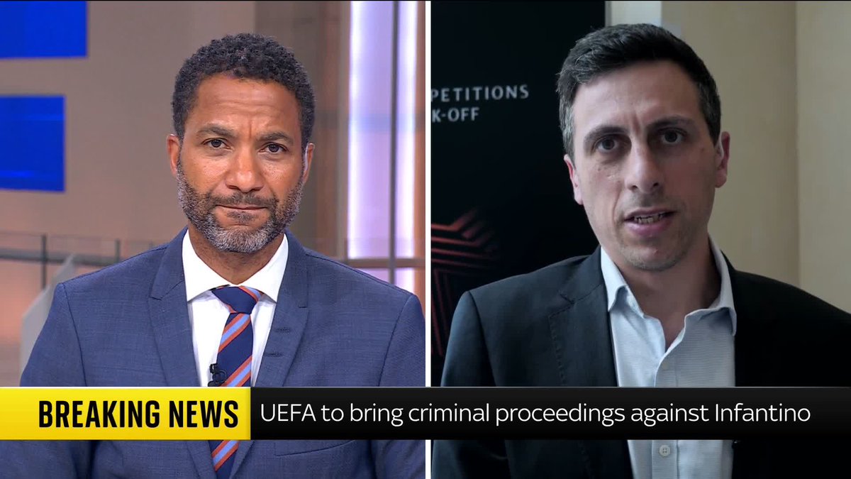 BREAKING: UEFA is preparing to bring criminal proceedings against FIFA President Gianni Infantino over the attempt to sell shares in the World Cup to private investors. Sky's Rob Harris reports ⬇️ Latest: 📺 Sky 501, Virgin 602, Freeview 233 & YouTube