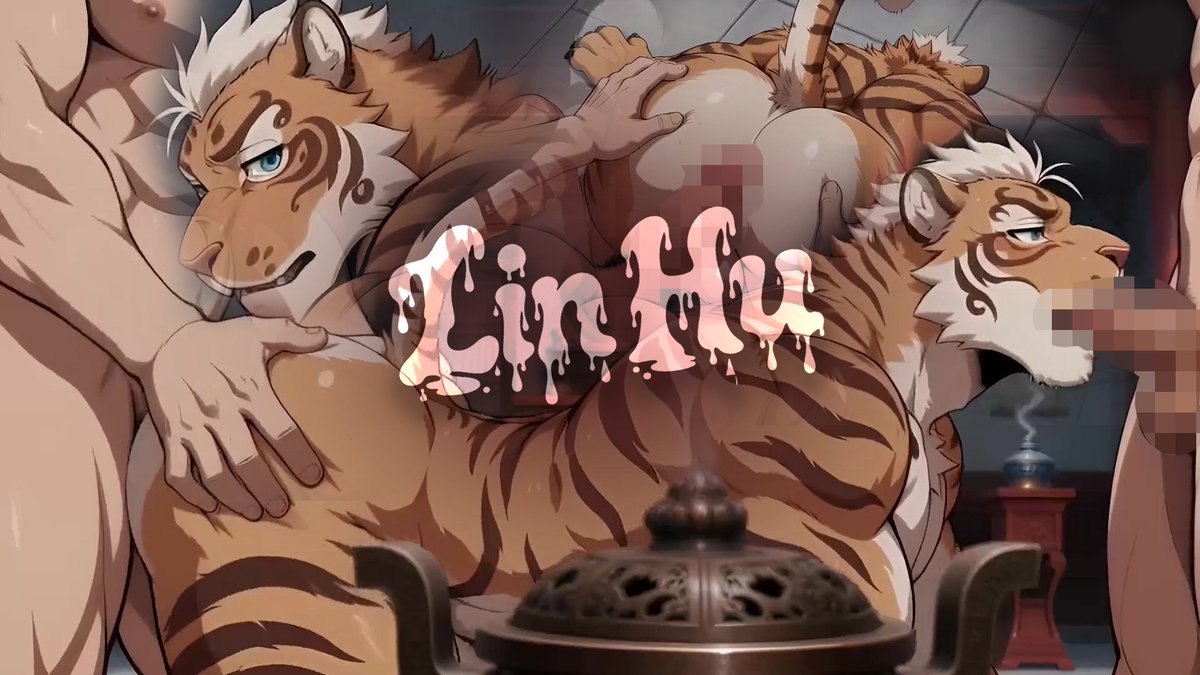 With faith energy running low lately, the Guardian Tiger #LinHu came up with a brilliant idea to make everyone want to come “offer incense” 💦 - #NSFW #Nekojishi #林虎 #家有大貓 #Furry