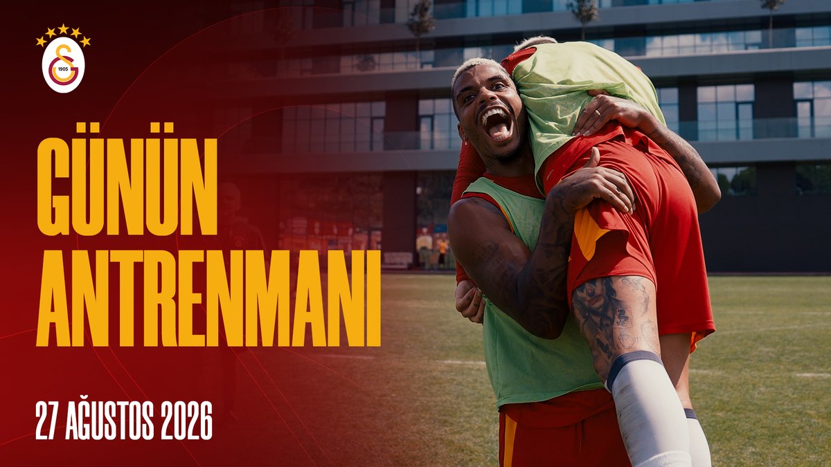 🎥 Günün Antrenmanı - 27.08.2026, Galatasaray YouTube Katıl Sarı-Kırmızı Paket ve GSPlus Premium üyelerine özel olarak YAYINDA! 🦁 Tamamını izlemek için: 👉 👉