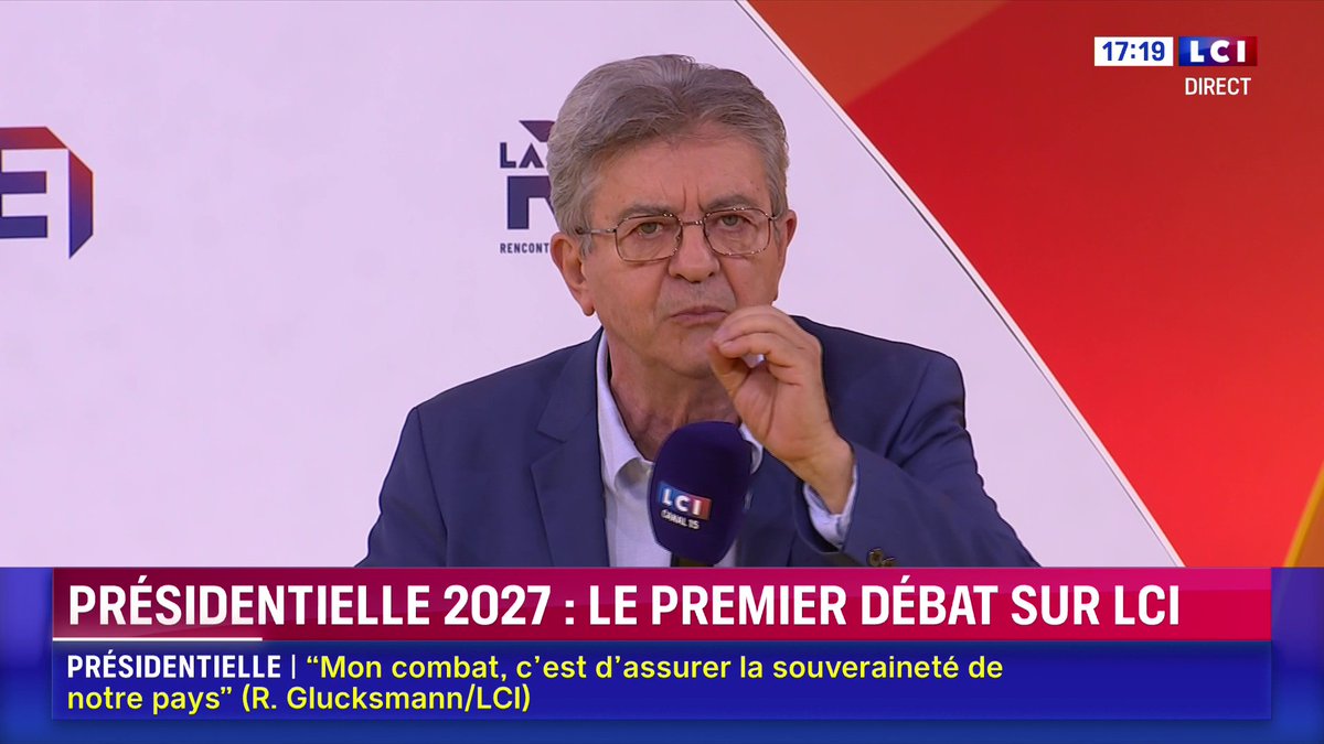 🔴 Finances publiques : "Nous devons retrouver des marges de manoeuvre", Jean Luc Mélenchon ▶️ Sept candidats à la présidentielle devant les patrons : le grand débat de #LaREF26 du Mouvement des Entreprises de France sur LCI