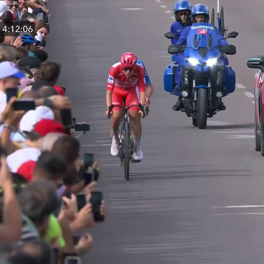 THREE UP FOR POGI 🙌 Tadej Pogačar holds off Enric Mas to make it a hat-trick of wins in week ONE at La Vuelta 🔥