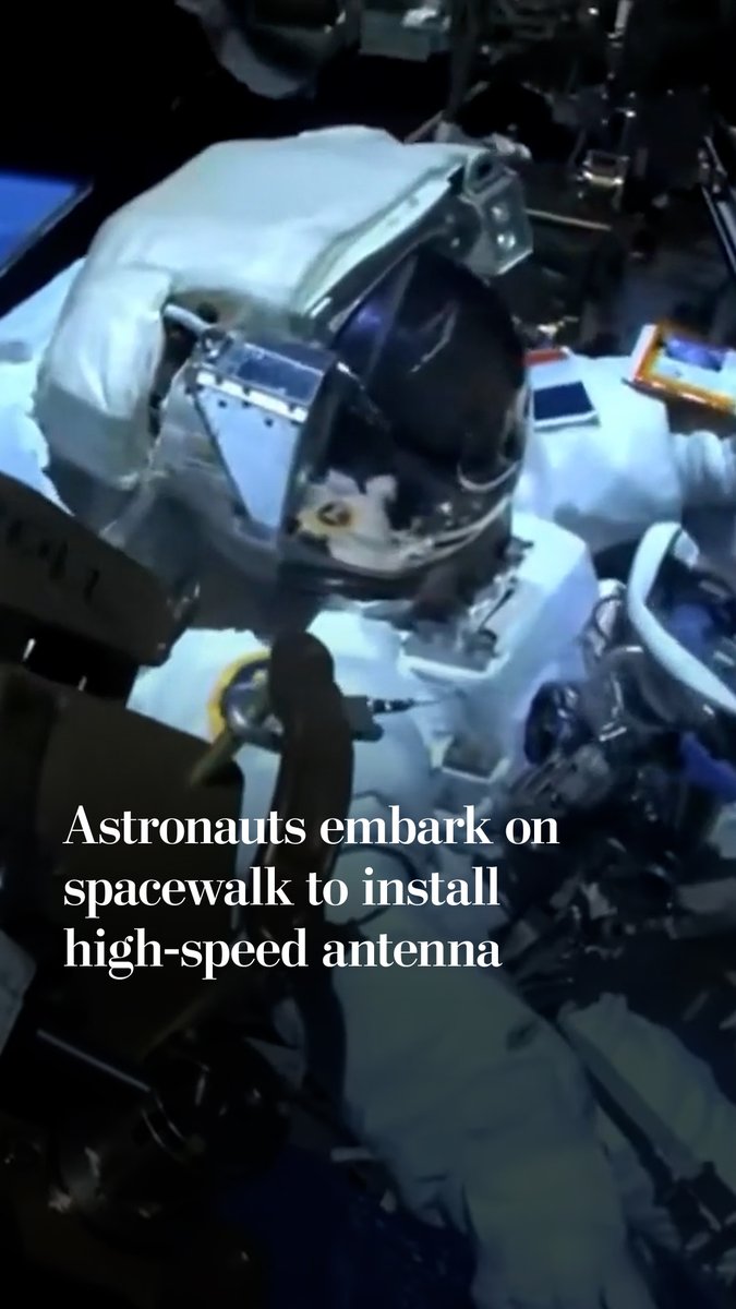 NASA astronaut Anil Menon and European Space Agency astronaut Sophie Adenot embarked on a spacewalk outside the International Space Station. The operation, which lasted 6 hours and 30 minutes, included the replacement of a Space-to-Ground antenna that "enables high‑speed data transmission between NASA’s Mission Control Center in Houston” and the space station, NASA said.