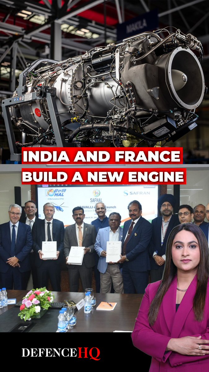 Aravalli: The engine before the chopper, HAL and Safran sign the deal HAL and Safran Helicopter Engines have signed the final contract to co-develop Aravalli, a new 3,500-4,000 shp turboshaft engine that will power India’s upcoming 13-tonne Indian Multi-Role Helicopter and its naval variant. #Aravalli #HAL #Safran #SafranHelicopterEngines #DefenceTechnology #IndianDefence #DefenceDeal Divya Kochar