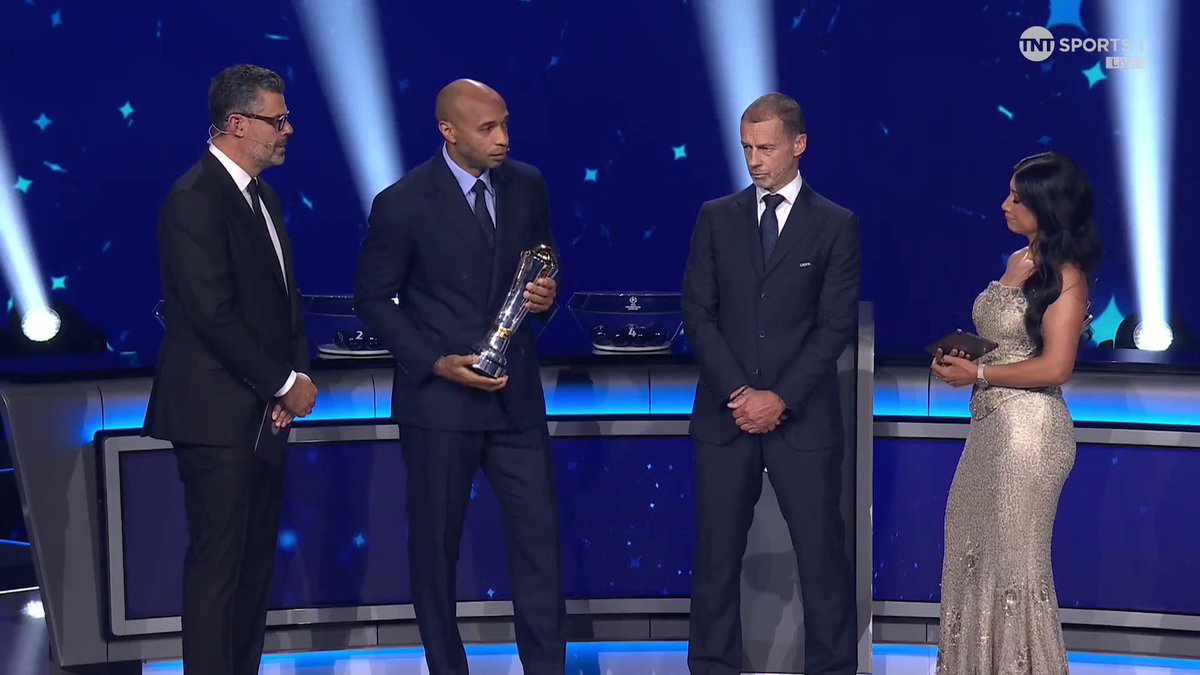"If you keep that core, understand what pain is, and add what you need to add, then you will achieve what hasn't been done for Arsenal" Thierry Henry speaks on Arsenal trying to win the Champions League for the first time in their history, as he wins the UEFA President’s Award 👏