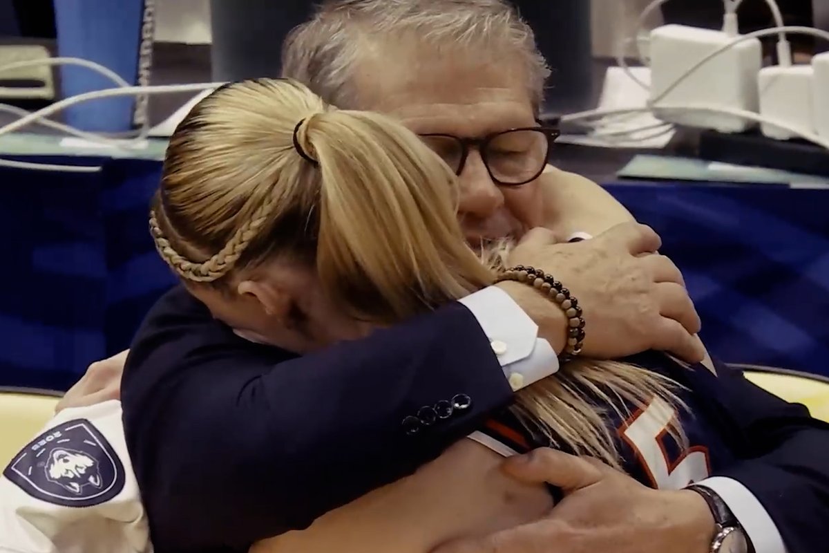 The powerful bond between a player and their coach. The Dynasty: #UConnHuskies — Now Streaming on Apple TV