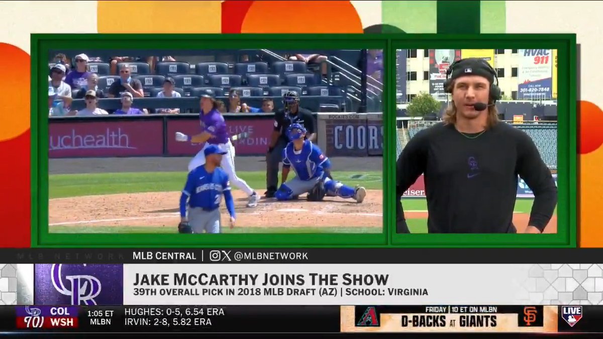 Jake McCarthy is hitting a career-best .294 with an .814 OPS on the season! The Colorado Rockies outfielder talked about using his different skills to create havoc at the plate and on the bases on #MLBCentral.