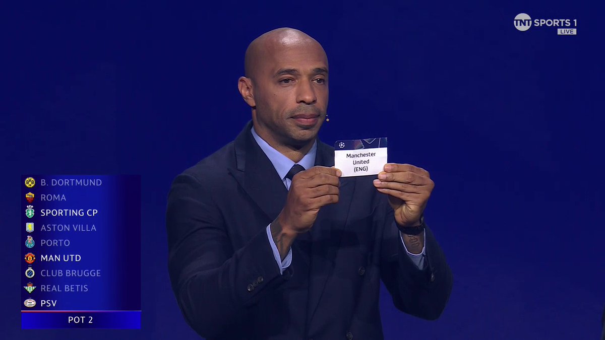 The teams Manchester United will face in the UCL league phase as they return to the competition ⚔️ #UCLdraw