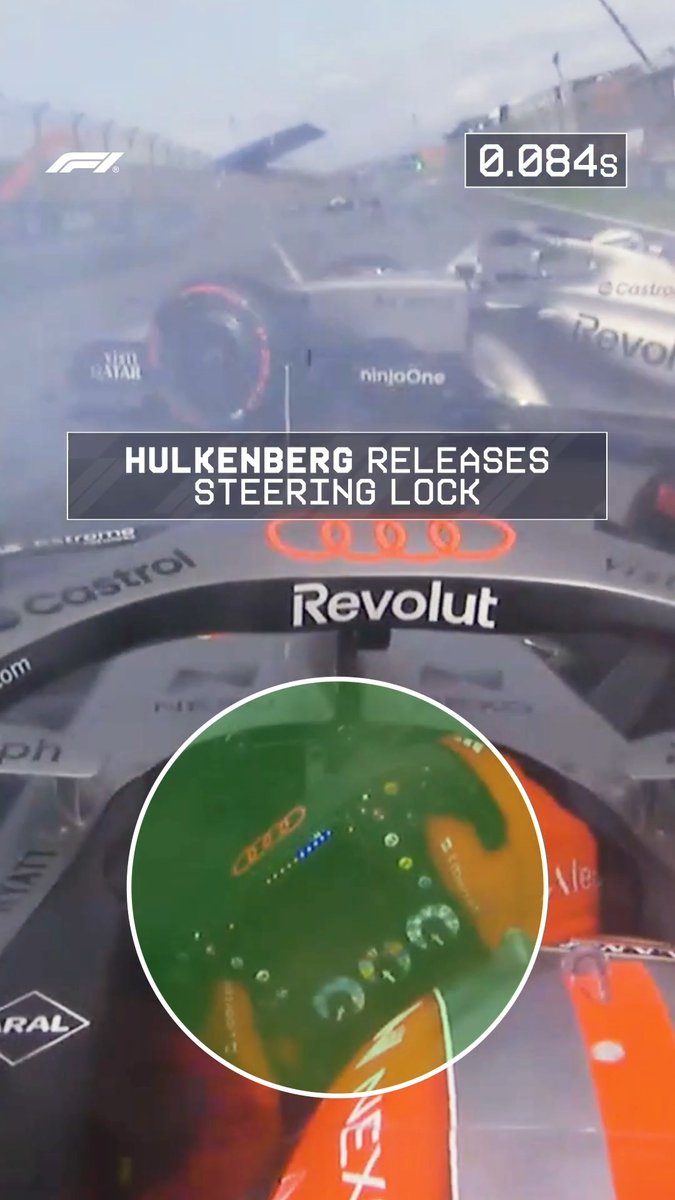 Still wondering how Nico Hulkenberg avoided the spinning Gabriel Bortoleto on the first lap at Zandvoort? 🙋‍♂️ Here's how... 👀 #F1 #DutchGP