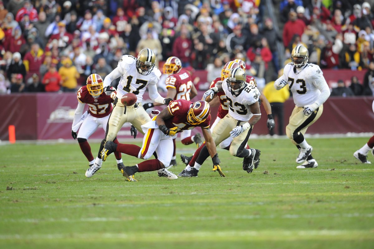 One of the craziest plays in NFL history, courtesy of Robert Meachem. Saints Week 1 is 17 days away.