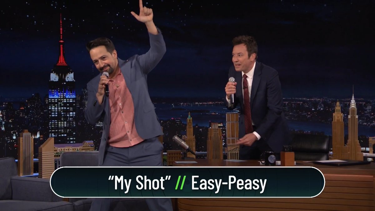 .Lin-Manuel Miranda & Jimmy perform “My Shot” using only one word in One Word Raps! 🎤 #FallonTonight