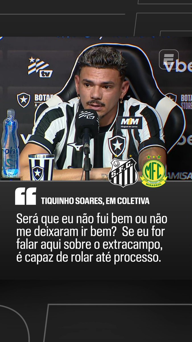⚠️ "Será que eu não fui bem ou não me deixaram ir bem? Se eu for falar aqui sobre o extracampo, é capaz de rolar até processo. Será que eu não fui bem ou não me deixaram ir bem?" 🎙️ Tiquinho Soares, sobre suas passagens por Santos e Mirassol. 🎥 ESPN Brasil | SportsCenter Brasil