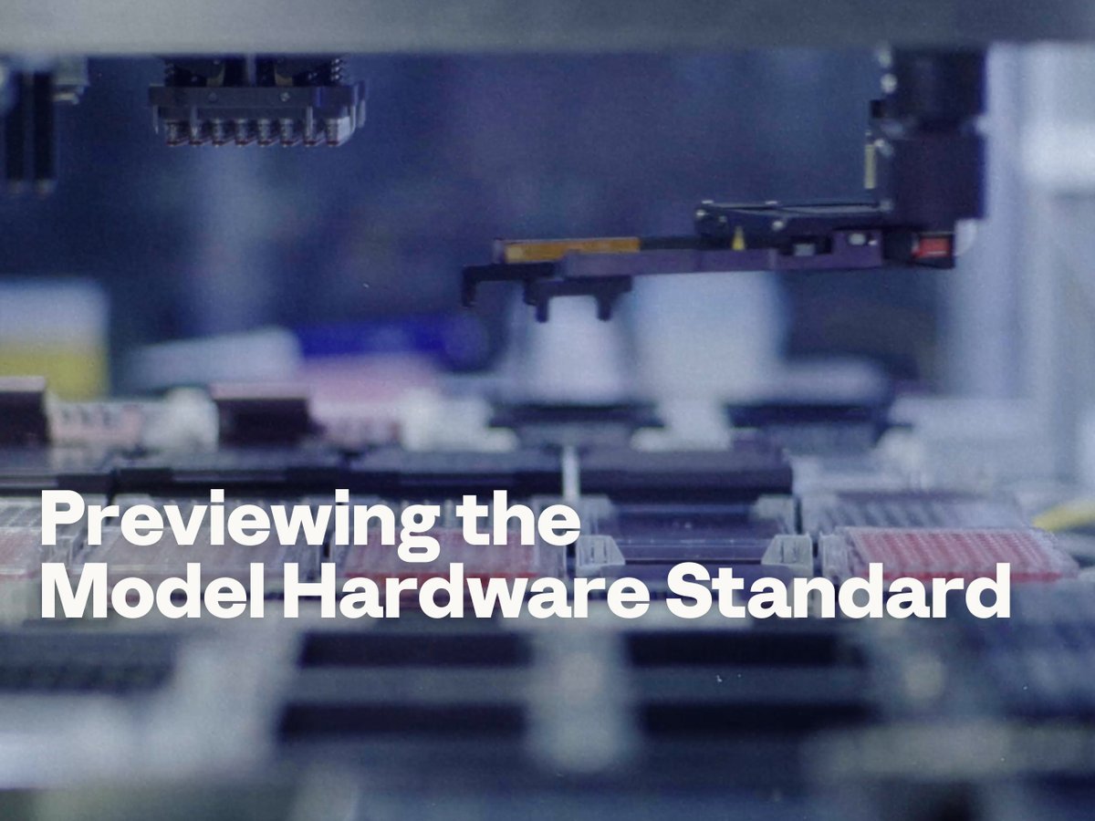 Today, we're kicking off the first phase of the research preview for Model Hardware Standard (MHS): a new standard for AI agents to safely operate physical equipment in scientific research and advanced manufacturing. Read more: