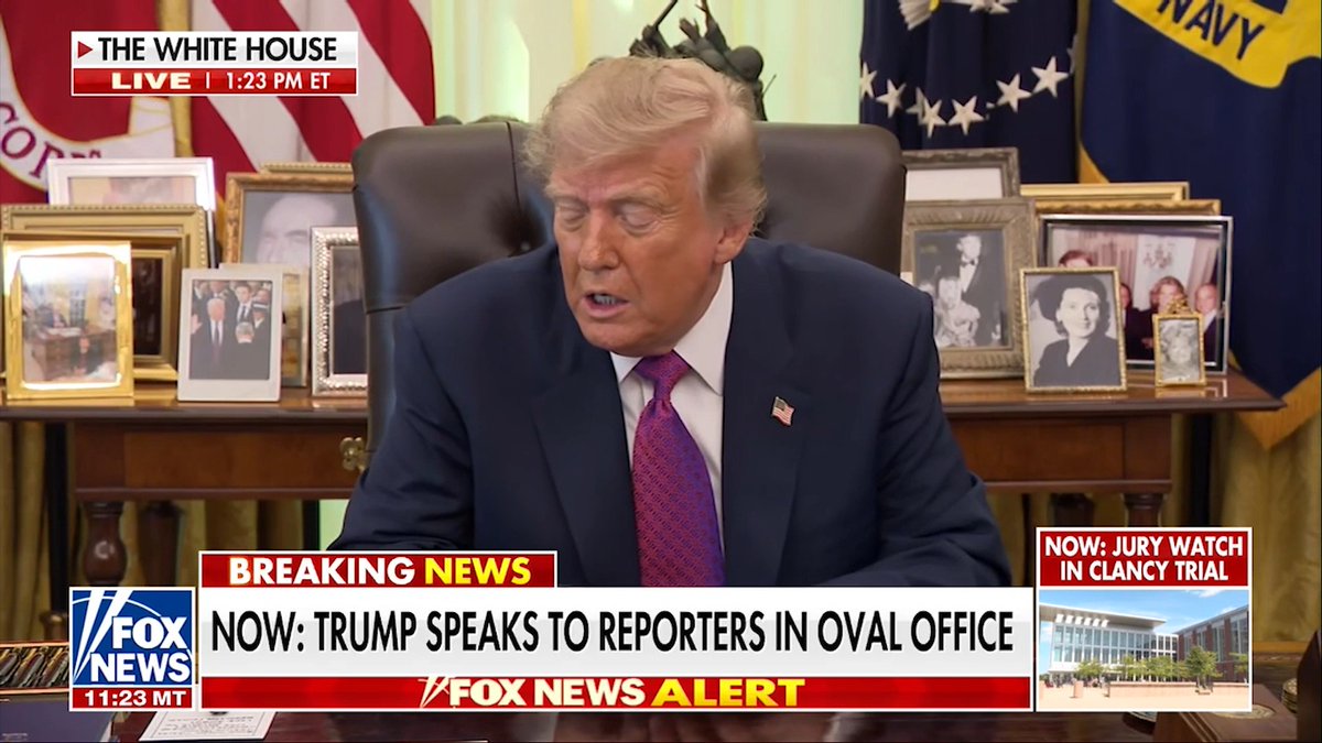 🚨 President Donald Trump just officially signed an order changing the name of Lake Ontario to Lake America. This comes as Trump's trade war with Canada escalates.