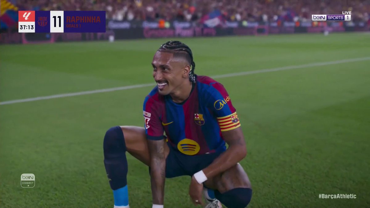 ⚽ رافينيا يفتتح التسجيل لصالح برشلونة أمام أتلتيك بيلباو 🔥 #الدوري_الإسباني