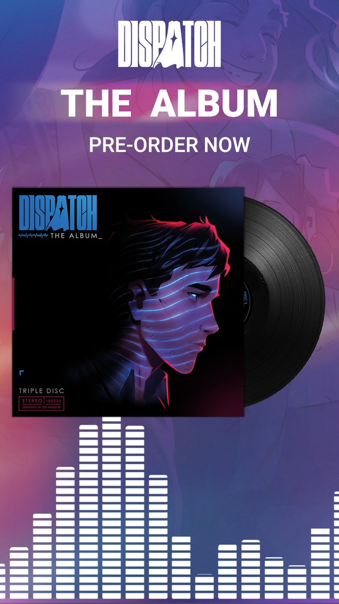 Pick up Dispatch: The Album, a 3xLP pressed to vinyl by Lost In Cult Records 🎵 Includes: 🪩 Andrew Arcadi’s original score 🪩 Dispatch's licensed tracks 🪩 New artwork from Dispatch Art Director Derek Stratton Choose from two variants. Prime ⚫ or Astral 🔵 Pre-Order Now ➡️