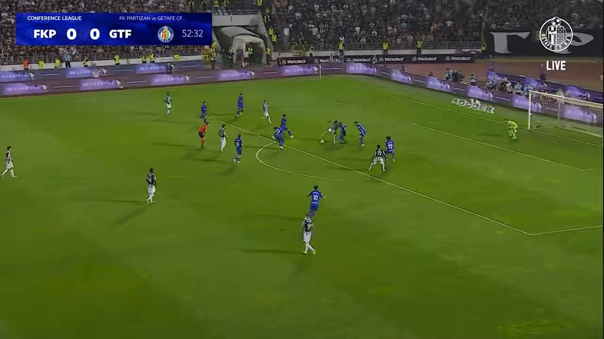 ⚽️ Jeh, Konferans Ligi play-off mücadelesinde Partizan'ı Getafe karşısında 1-0 öne geçirdi.