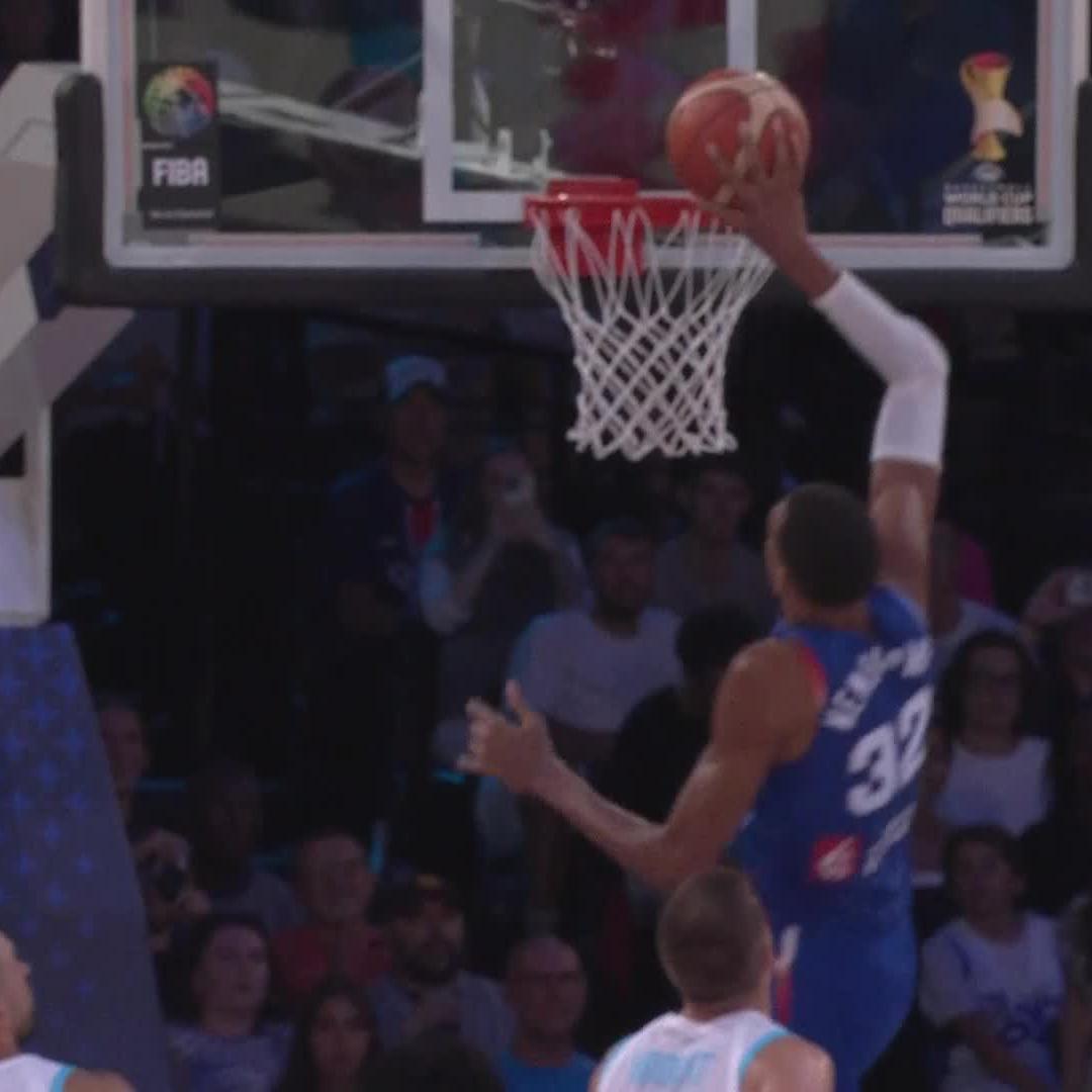 WEMBY TOOK OFF. 🛸 The captain led his France to a comfortable win over Slovenia, as he registered 22 PTS and 9 REB.