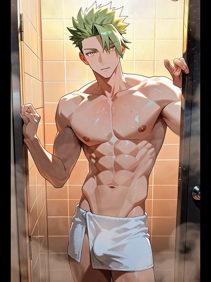 Finally had some time to do Achilles while he enjoys himself to the max in the shower 🤤 #FGO #Achilles #アキレウス #阿喀琉斯 #yaoi #AIArtworks18 #AIBL