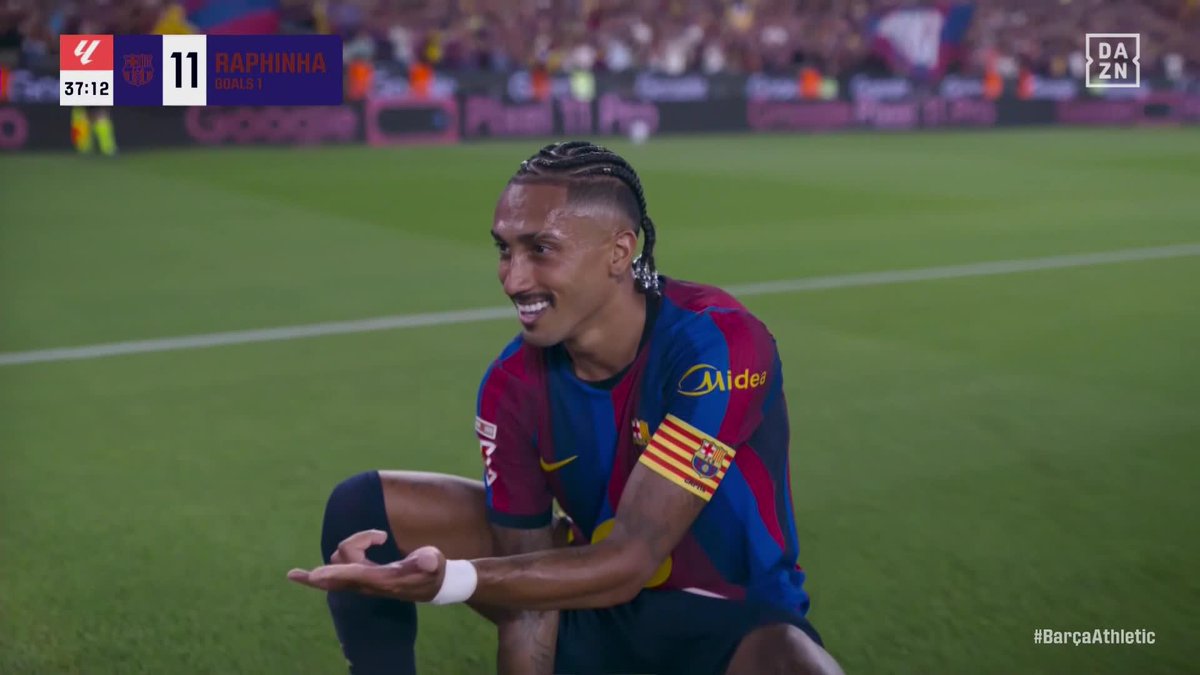 フィニッシュもパフォーマンスも完璧💯 🇪🇸ペドリ→🇧🇷ハフィーニャ 見事なホットラインが炸裂⚡️ 怪物が開幕2戦で早くも3発! 🇪🇸ラ・リーガ 第1節(延期分) 🆚バルセロナ×アトレティック #ラ・リーガ #だったらDAZN