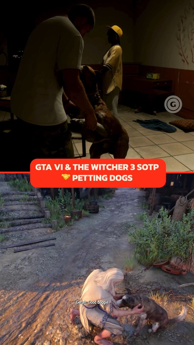 Jason 🤝 Geralt Gotta pet the dog