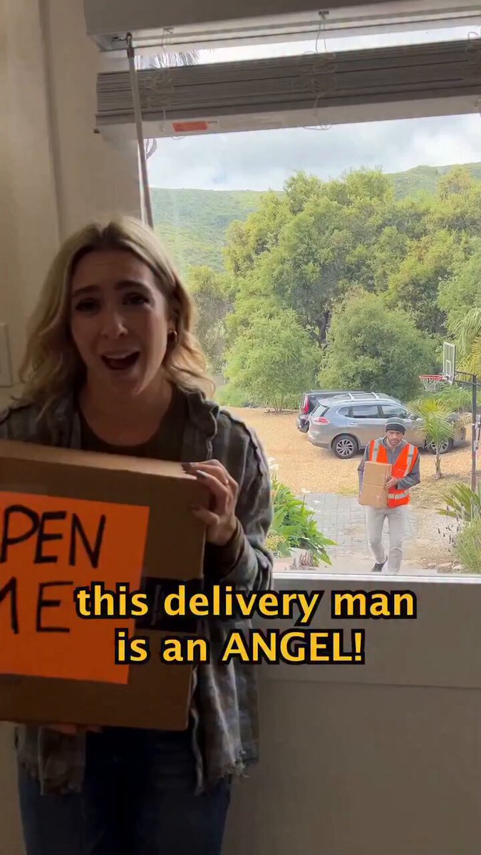 Neighbor hood blesses delivery driver witht the ultimate gift