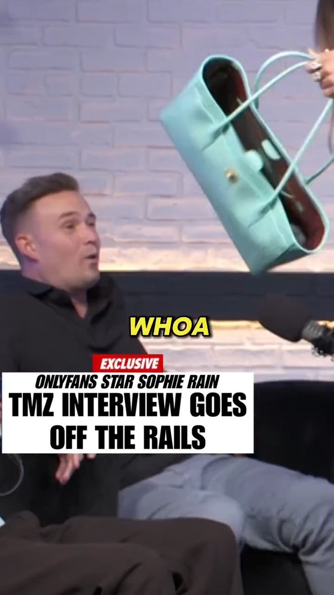 Sophie Rain wasn't too happy with her time on TMZ's Inside the Ring when Branson Quirke pressed her.🤬👀